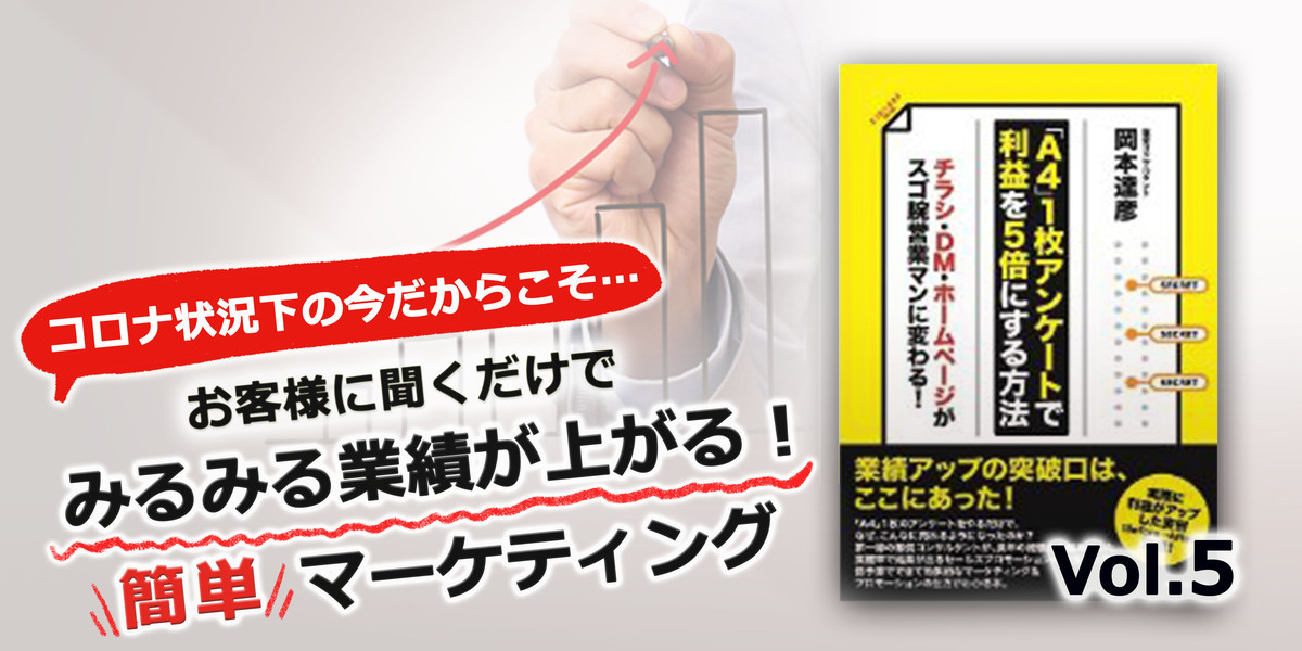 第5回　「A4」1枚アンケートで売上ゼロが売上7,500万円に！